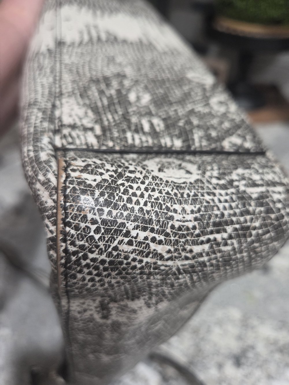 Henri Bendel Black & White Faux Snakeskin-Print Shoulder Bag - Picture 12 of 14